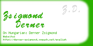 zsigmond derner business card